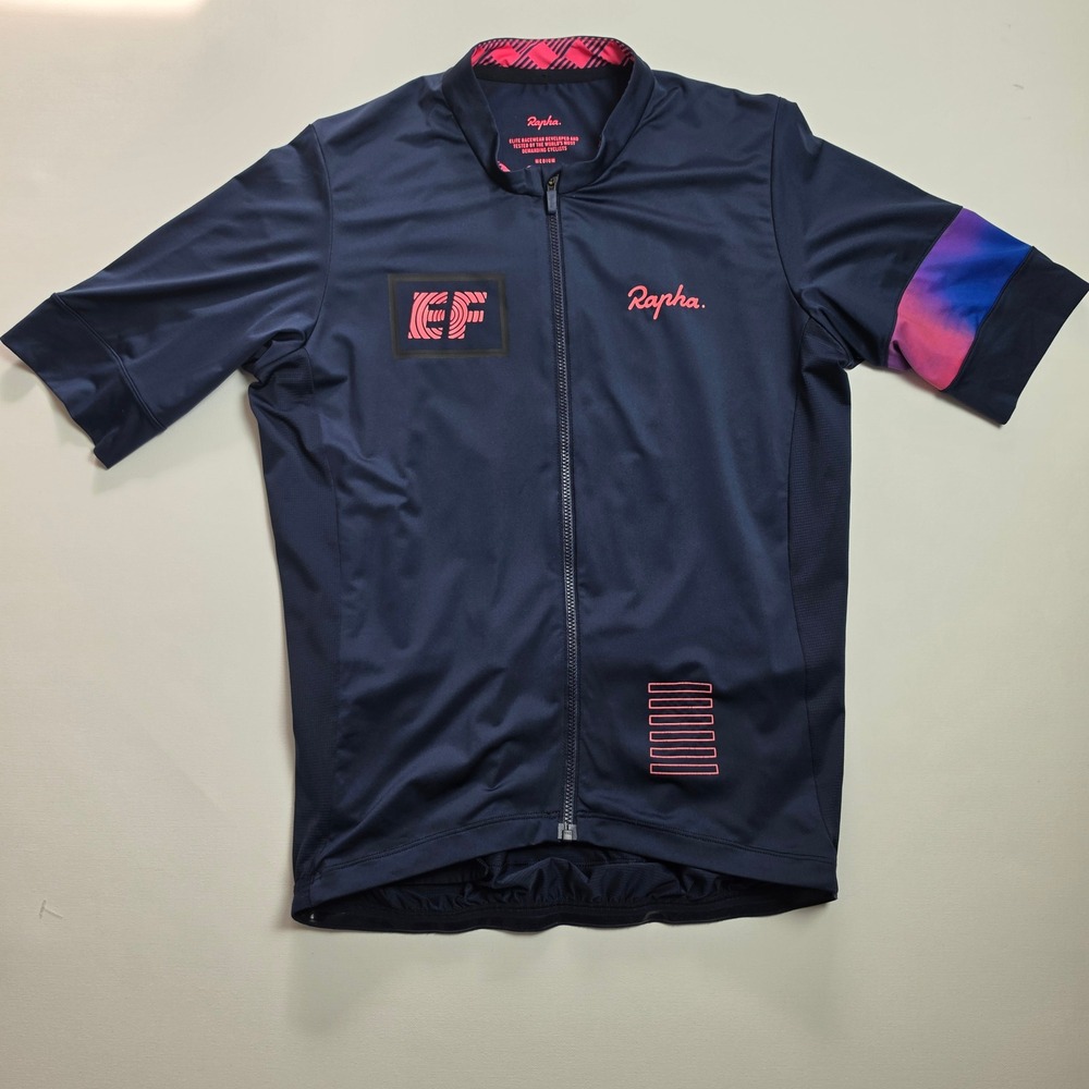 Rapha EF Education First Cycling Jersey Navy Pink Gradient Medium